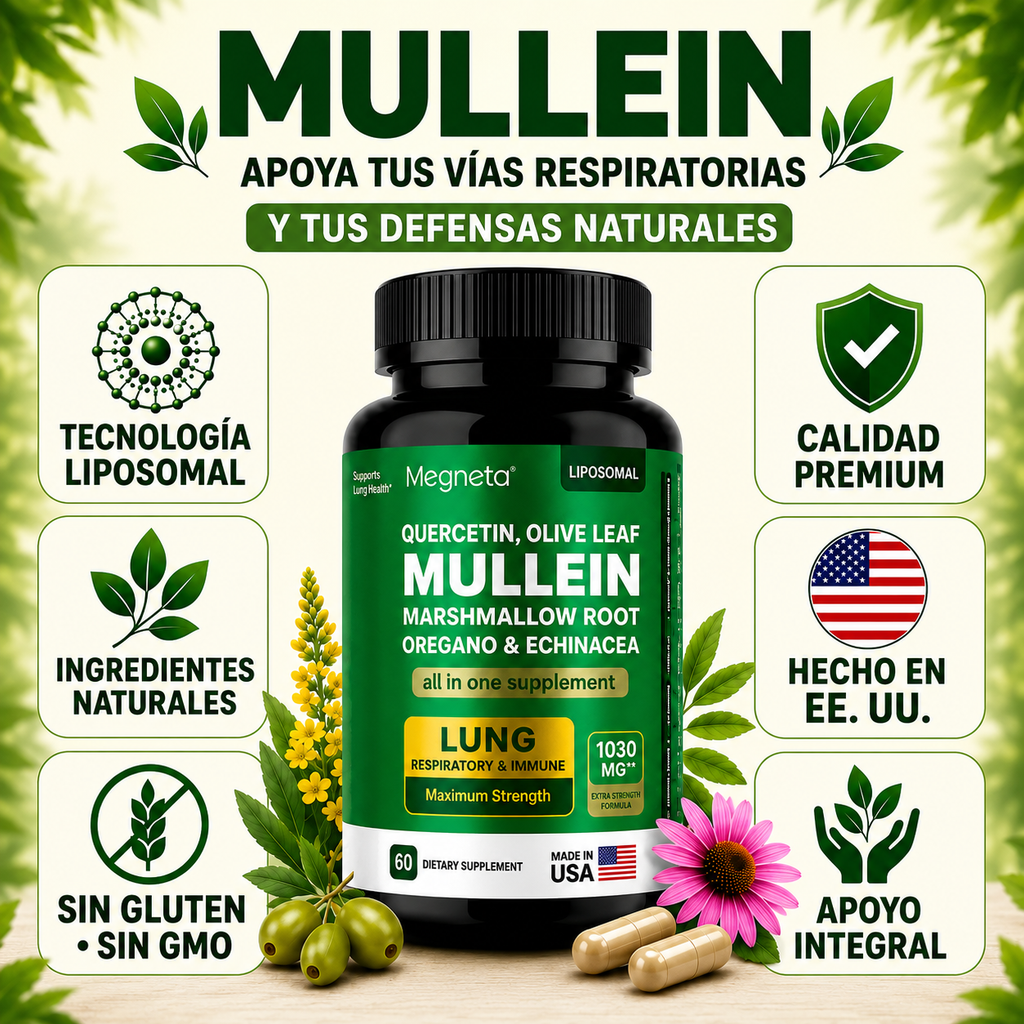 Mullein – 2 frascos (120 cápsulas).