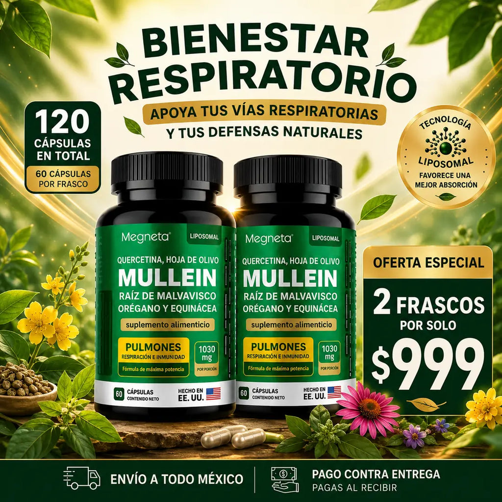 Mullein – 2 frascos (120 cápsulas).
