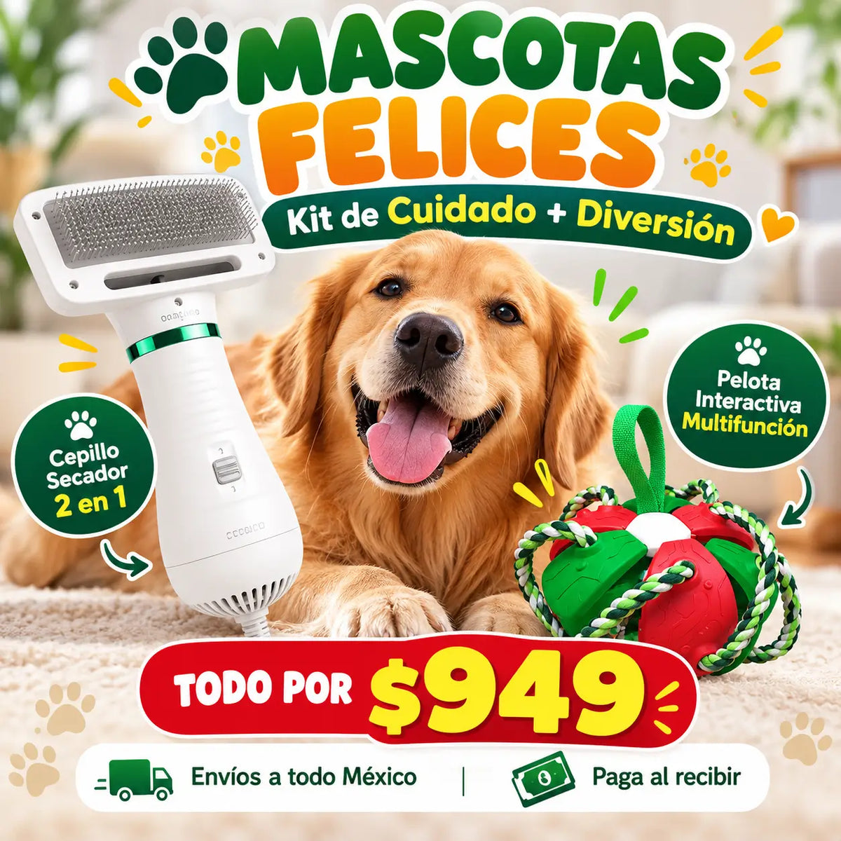 Mascotas Felices | Kit de Cuidado + Diversión