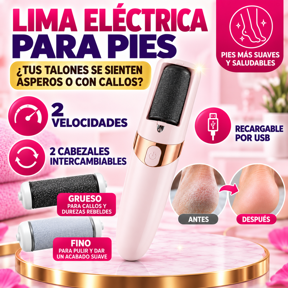 Lima Electrica Exfoliante de Pies
