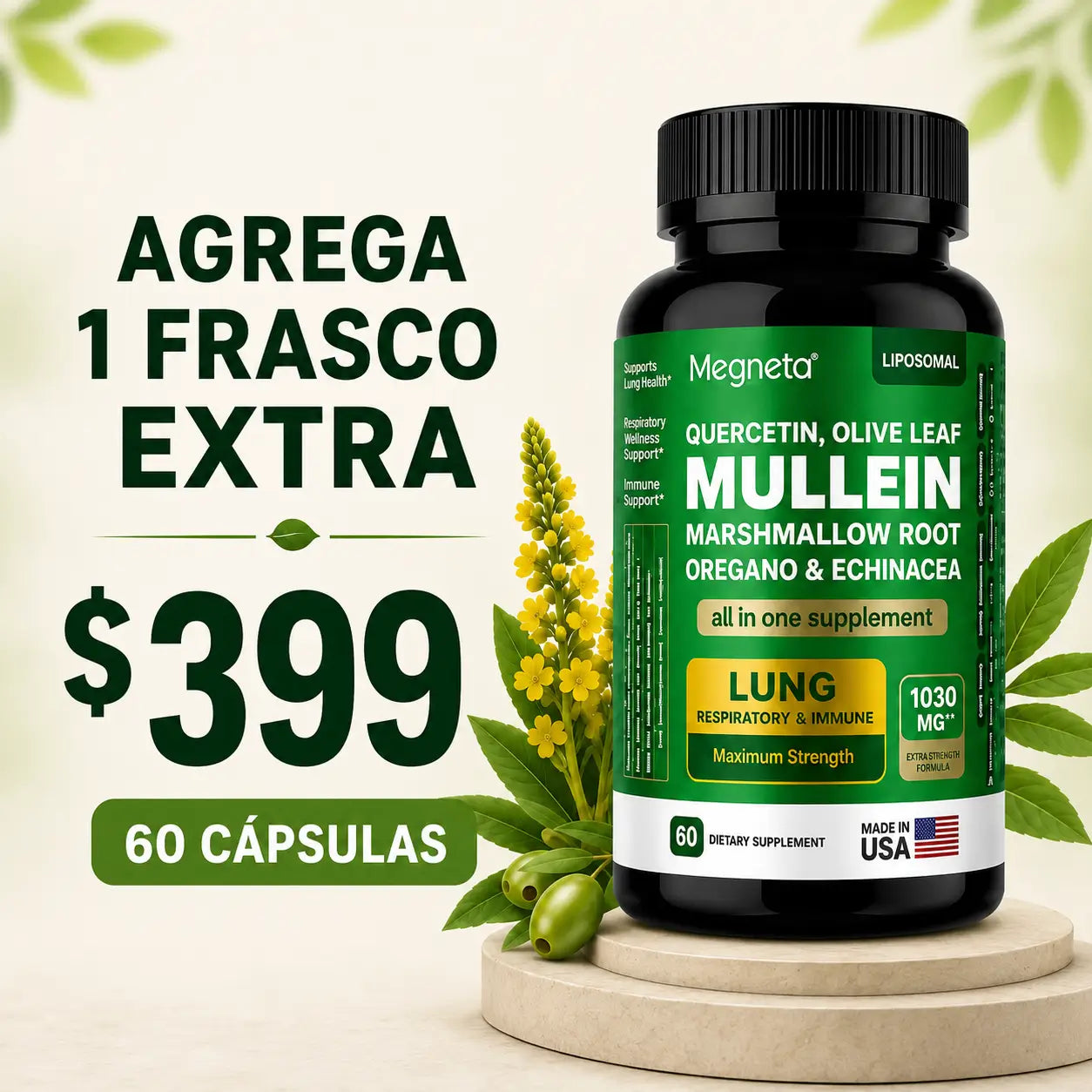 Mullein | Bienestar Respiratorio y Defensas